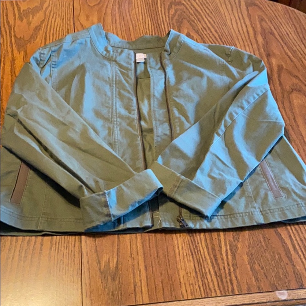 Loft Hunter Green Khaki unlined jacket